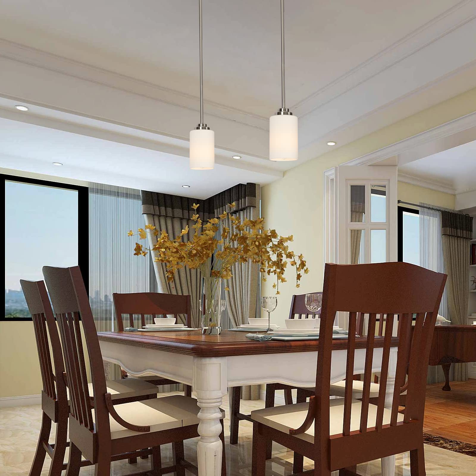 Apsekoka 2-Pack Mini Pendant Light Fixtures, Indoor Modern